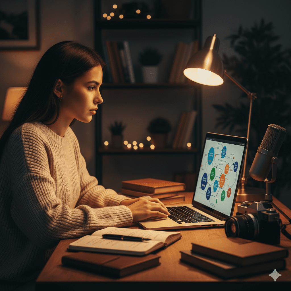 Infographic showing SEO for content creators strategy