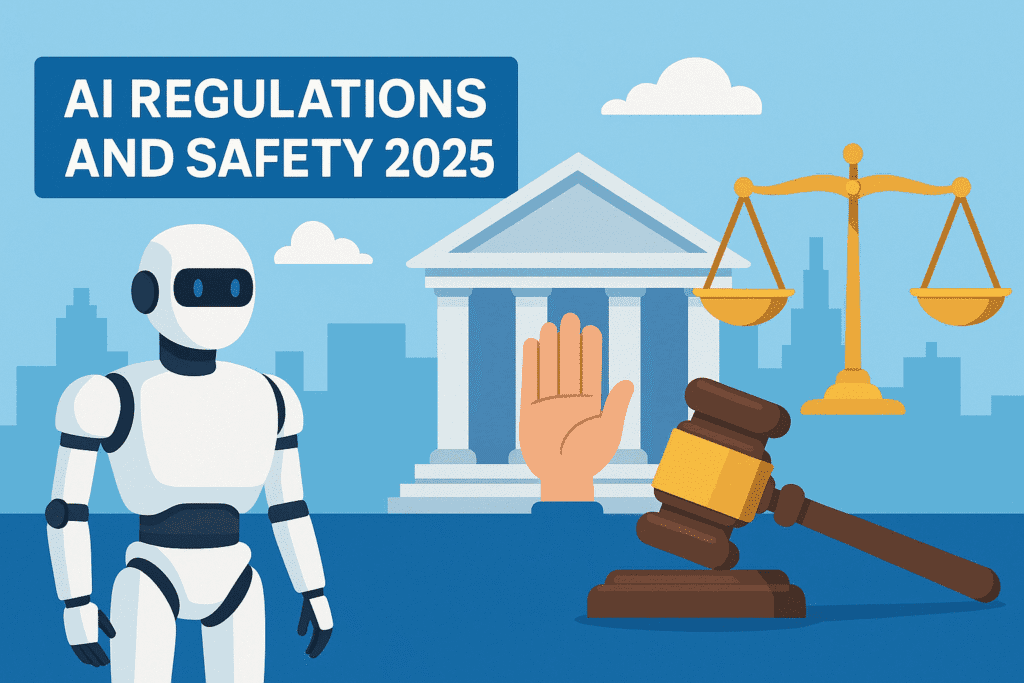 AI regulations and safety 2025 law illustration