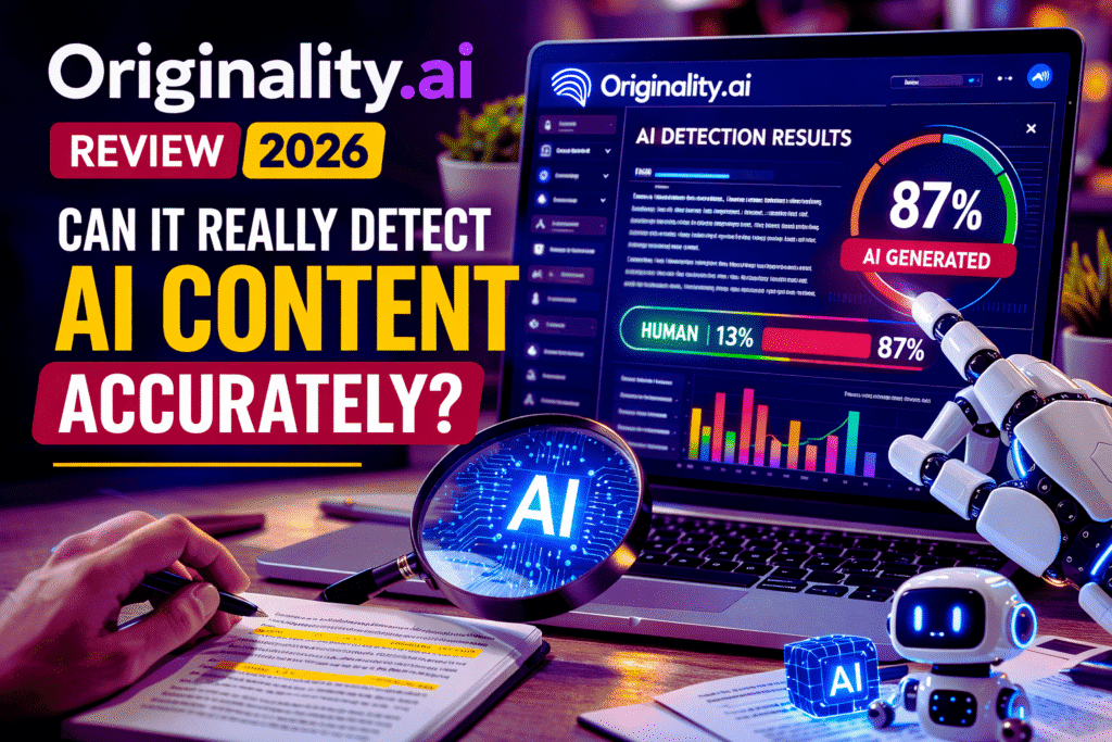 Originality.ai AI content detector analyzing text for AI-generated content