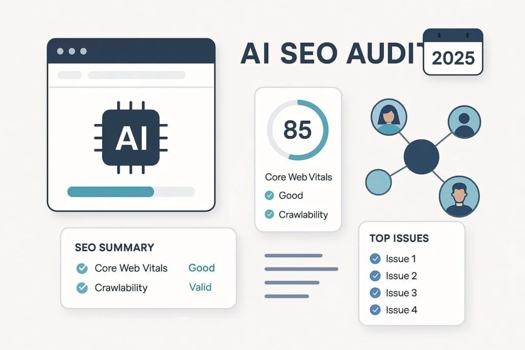 AI tools for SEO dashboard showing keyword analysis and ranking insights"