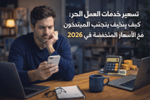 تسعير خدمات العمل الحر: كيف يتجنب المبتدئون فخ الأسعار المنخفضة في 2026